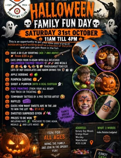 Halloween Family Fun Day poster, Saturday 31st October, 11am till 4pm